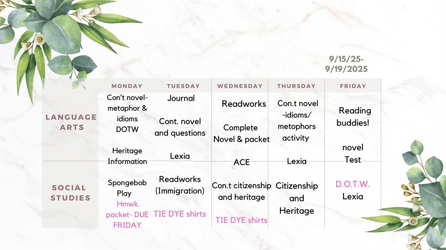 Weekly Planner 